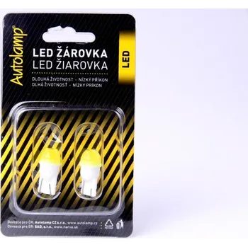 Tuning 2ks žárovka LED 12V 5W W2,1x9,5d žlutá keramická