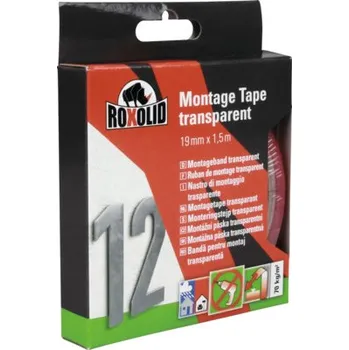 Lepicí páska Oboustranná lepicí páska ROXOLID transparentní 19x1500 mm