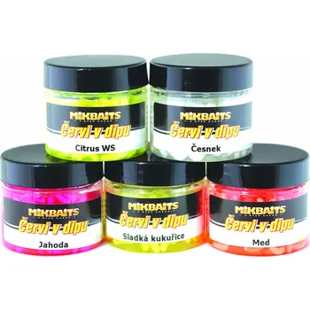Návnadová surovina Mikbaits - Červi v dipu 50ml - Ananas N-BA