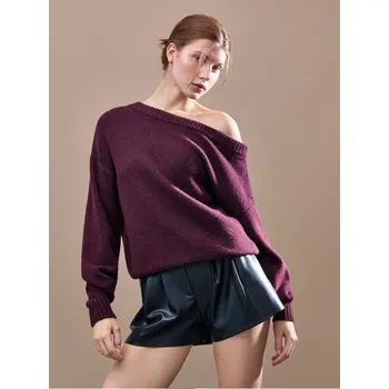 Dámský svetr Volný svetr - XS - House - mahagon - 156GH-93X