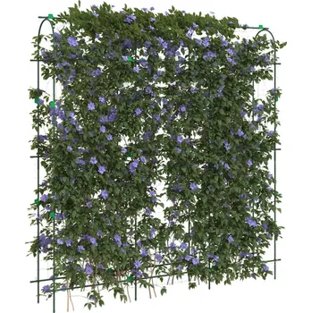 Opora na rostlinu vidaXL Zahradní treláž pro popínavé rostliny U rám 181x31x182,5cm ocel [4009282]