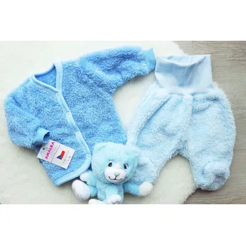 Kojenecká souprava AMÁLKA Chlupatá kojenecká souprava, sytě modrá Velikost: 56