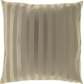 Povlak na polštářek Kvalitex Povlak na polštář saténový s proužkem CAPPUCCINO 70x90cm 70x90cm