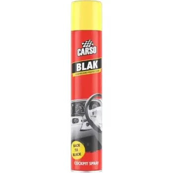 CARSO BLAK COCKPIT SPRAY - Čisticí přípravek na plasty citron 750ml