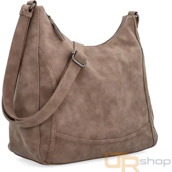 1104 crossbody s prošitím na přední straně kabelka TANGERIN - Antracitová