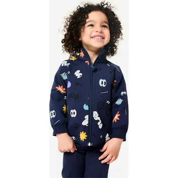 Chlapecká mikina DOMYOS Dětská oboustranná mikina na zip 5-6 LET MODRÁ