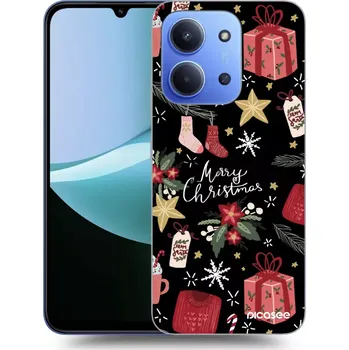 Pouzdro na mobilní telefon Picasee silikonový černý obal pro Xiaomi Redmi 15C 4G - Christmas