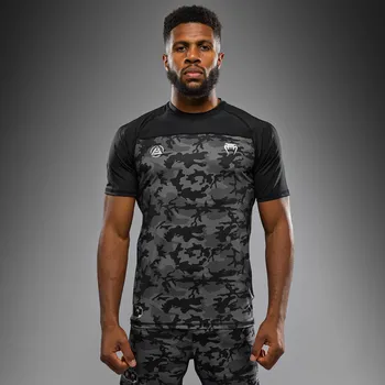 Pánské tričko Tréninkové Dry Tech tričko Venum x Polaris - Black/Storm Grey Velikost: XL