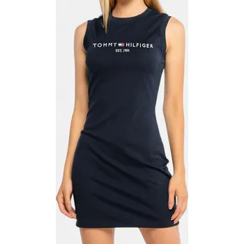 Dámské šaty Dámské modré přiléhavé šaty Tommy Hilfiger - Velikost XS, Barva Modrá M56414 WW0WW38018