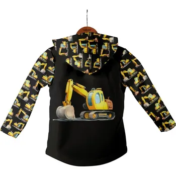 Panel se střihem 152 softshell bunda bagry černé