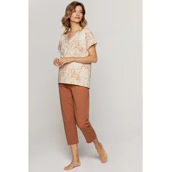 Dámské pyžamo Dámské pyžamo Cana CAMEL – top a kalhoty, CAMEL TINS S