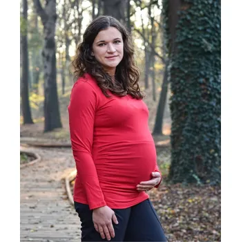 Jožánek Těhotenské tričko Johanka, dlouhý rukáv, různé barvy Barva: světle modrá, Velikost: L/XL