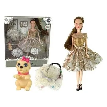 Panenka Lalka Emily długie włosy, piesek