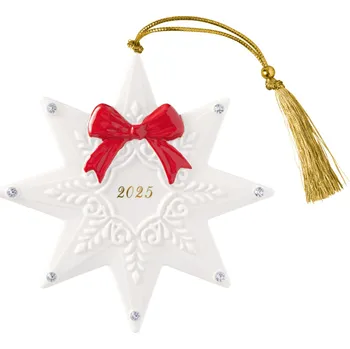 Vánoce Villeroy & Boch Závěsná porcelánová ozdoba Christmas Classics 2025, Hvězda, 11,5 cm 14-8675-4353