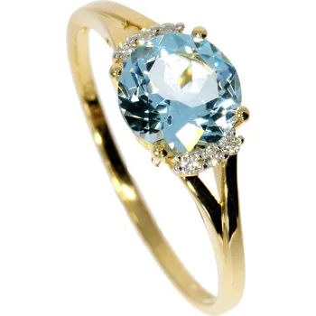 Prsten Zlatnictví Helios Prsten něžně modrý topaz