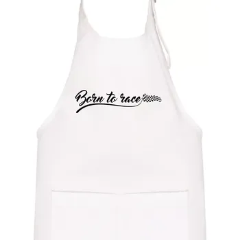 Kuchyňská zástěra Born to race - Dětská zástěra na vaření - Univerzální velikost ( Bílá )