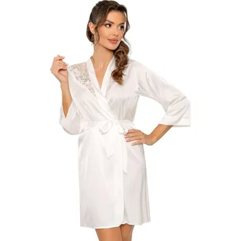 Dámský župan Dámský saténový župan Donna Mari ecru, ecru XL