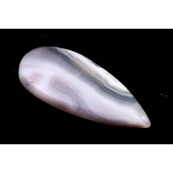 Sběratelství Kabošon Orbicular White Agate č.6144 (48x20x7mm)