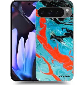 Pouzdro na mobilní telefon Picasee silikonový černý obal pro Google Pixel 9 Pro XL - Blue Magma