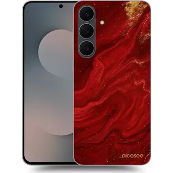 Pouzdro na mobilní telefon Picasee silikonový průhledný obal pro Samsung Galaxy S25 FE 5G - Červená