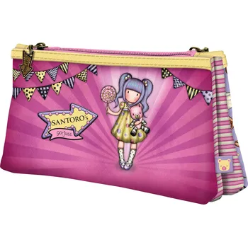 Kosmetická taška Kosmetická taštička do školy Gorjuss First prize Fialová (2 přihrádky) (21.5 x 11,5 x 5 cm)