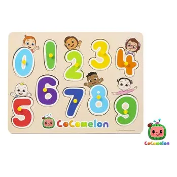 Dřevěná hračka CoComelon Vkládačka dřevěná čísla