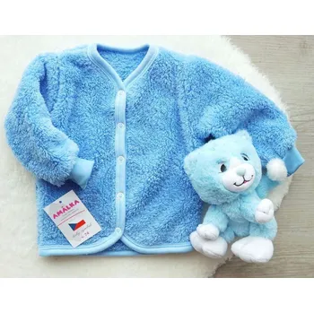 Kojenecká bunda AMÁLKA Chlupatý, kojenecký kabátek, svetřík, sytě modrý Velikost: 56