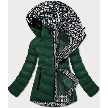 Dámská cargo bunda Lesklá zelená dámská bunda SPEED se zdobenou podšívkou, odstíny zelené S (36)