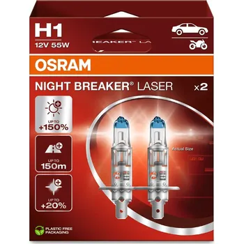 Žárovka Osram H1, Night Breaker Laser Next Gen. 64150NL-2HB