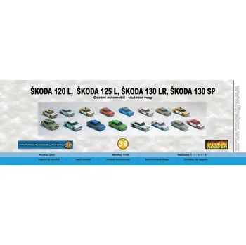 Papírový model Škoda 120L, Škoda 125L, Škoda 130LR, Škola 130SP