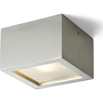 RENDL DEZA čtvercová hliník/satinované sklo 230V G9 25W IP54 R10166