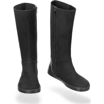 Dámské kozačky Peerko barefoot kožené kozačky Regina Noir – Černé Velikost: 42