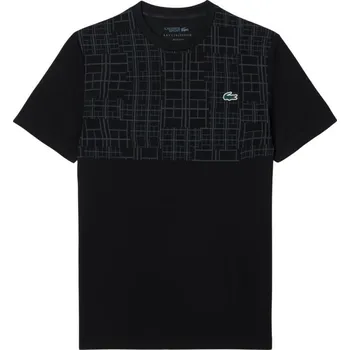 Pánské tričko Pánské tričko Lacoste Tennis x Novak Djokovic - black Černý (M)