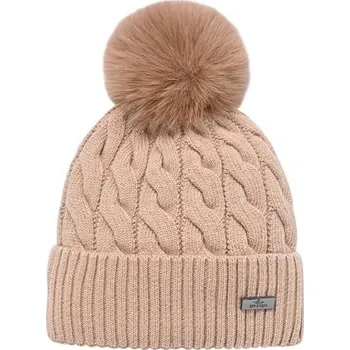 Čepice Zimní čepice s bambulí HVP Claire AW 25/26 - světle hnědá