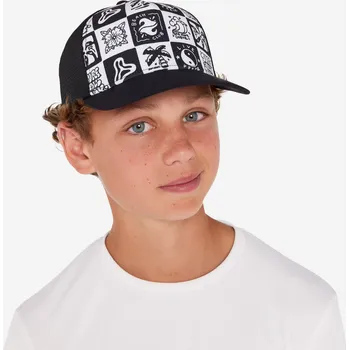 Kšiltovka DECATHLON Dětská surfařská kšiltovka Trucker S 53-56cm ČERNÁ