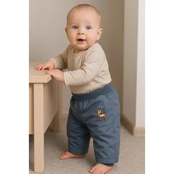 Chlapecké kalhoty Šusťákové kalhoty SRNKA - modré Dětské velikosti (půlené): 9-12