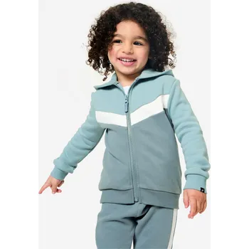 Dámská mikina DOMYOS Dětská mikina na zip 5-6 LET BÍLÁ|MODRÁ|ŠEDÁ