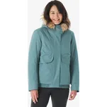 QUECHUA Dámská turistická bunda nepromokavá -8 °C NH500 S BÍLÁ|ZELENÁ