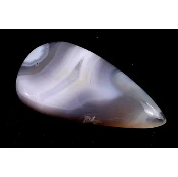 Sběratelství Kabošon Orbicular White Agate č.6147 (44x23x7mm)