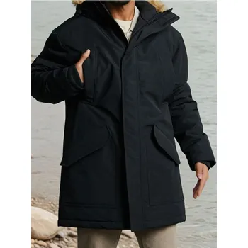 Sinsay - Kabát s&nbsp;kapucí - černá - 297EU-99X - 297EU-99X-XL