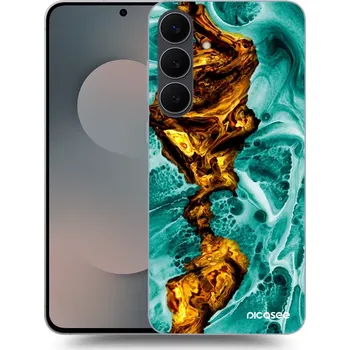 Pouzdro na mobilní telefon Picasee silikonový průhledný obal pro Samsung Galaxy S25 FE 5G - Goldsky