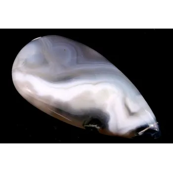Sběratelství Kabošon Orbicular White Agate č.6157 (45x22x7mm)