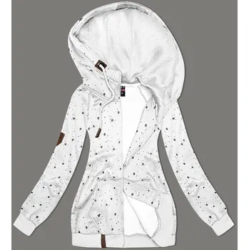 Dámská mikina Dámská mikina s kapucí ve světle šedé s hvězdičkami, odstíny šedé XXL (44) i392_23692-48