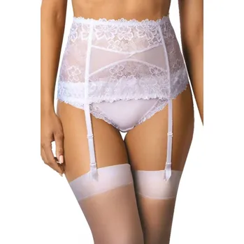 Podvazkový pás Dámský podvazkový pás 053/3 Carmela white - MAT bílá L