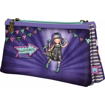 Kosmetická taška Kosmetická taštička do školy Gorjuss Up and away Purpurová (2 přihrádky) (21.5 x 11,5 x 5 cm)