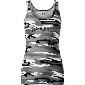 Dámské oblečení Born to race - Dámské Maskáčové tílko - S ( Šedý maskáč )