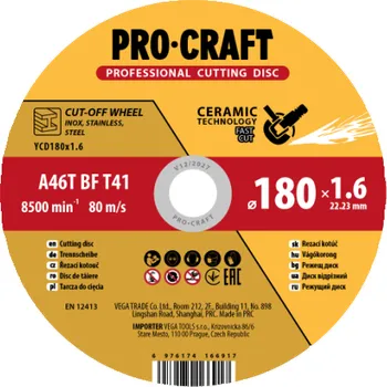 Řezný kotouč Keramický řezný kotouč Procraft YСD180x1.6 | YСD180x1.6