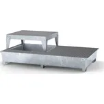 HAPPY END Záchytná vana se stáčecím podstavcem pod 2 IBC, zinkovaná - PLN 2394