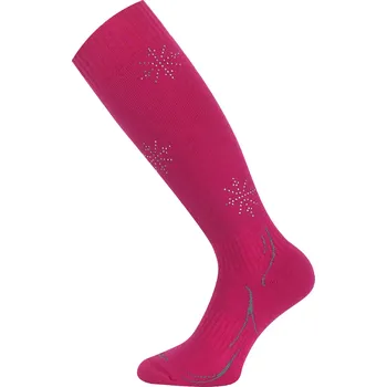 Pánská móda SWOS merino lyžařská podkolenka s mini kamínky které netlačí - Růžová 408 / (34-37) S / Růžová