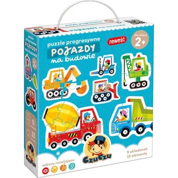 Puzzle CZUCZU Stavební stroje 9v1 2-6 dílků